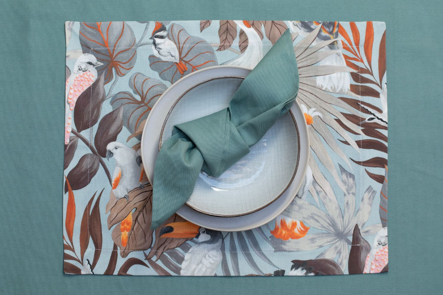 HAPY - Tovaglietta in puro cotone unito o stampato-2 pezzi