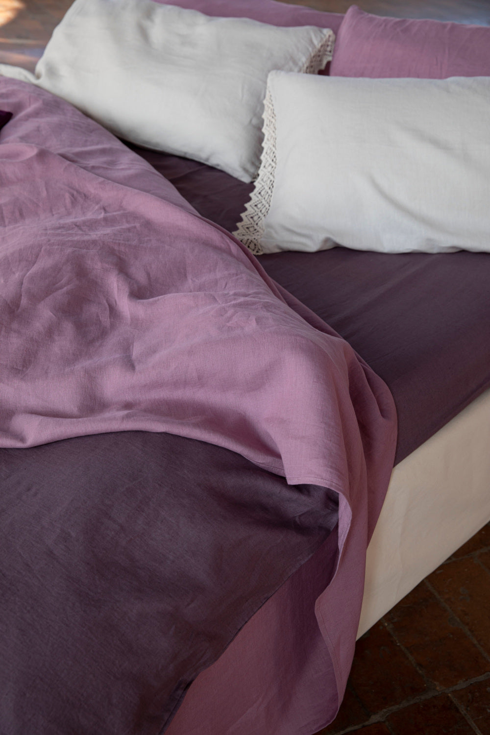 FERONIA-Fitted sheet in pure linen