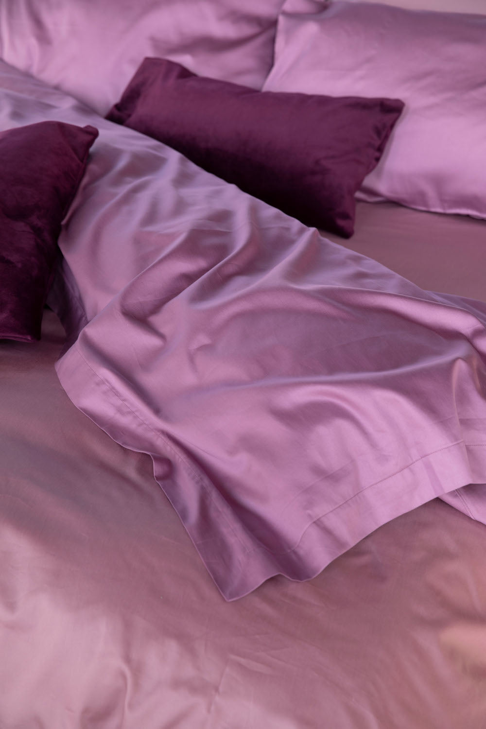 POMONA Flat top sheet in pure cotton satin