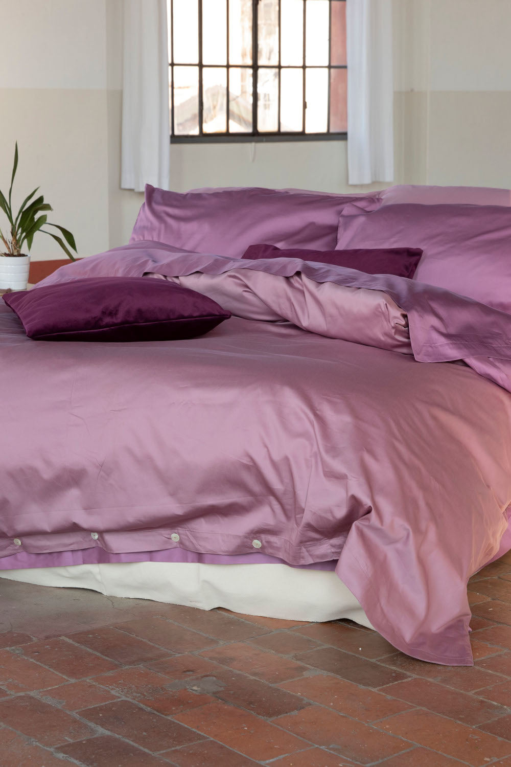 VEIVE - Copripiumino in raso di puro cotone