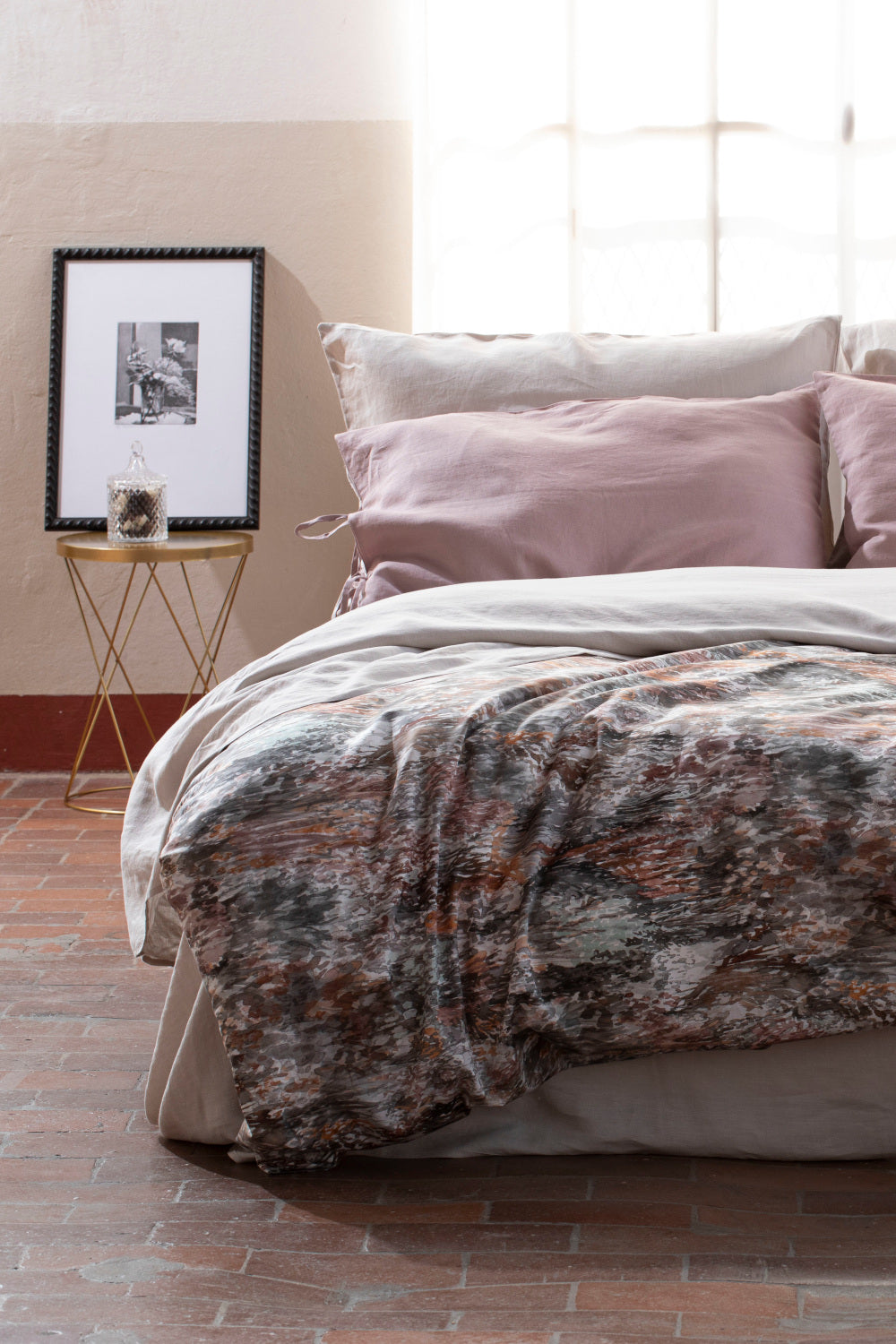 PERSEFONE-Duvet cover in printed cotton 