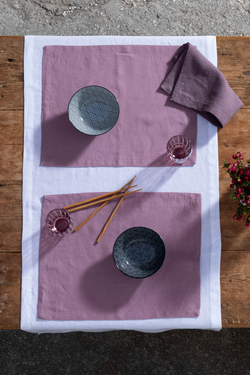 CERERE- placemat in pure washed linen (2 pieces)