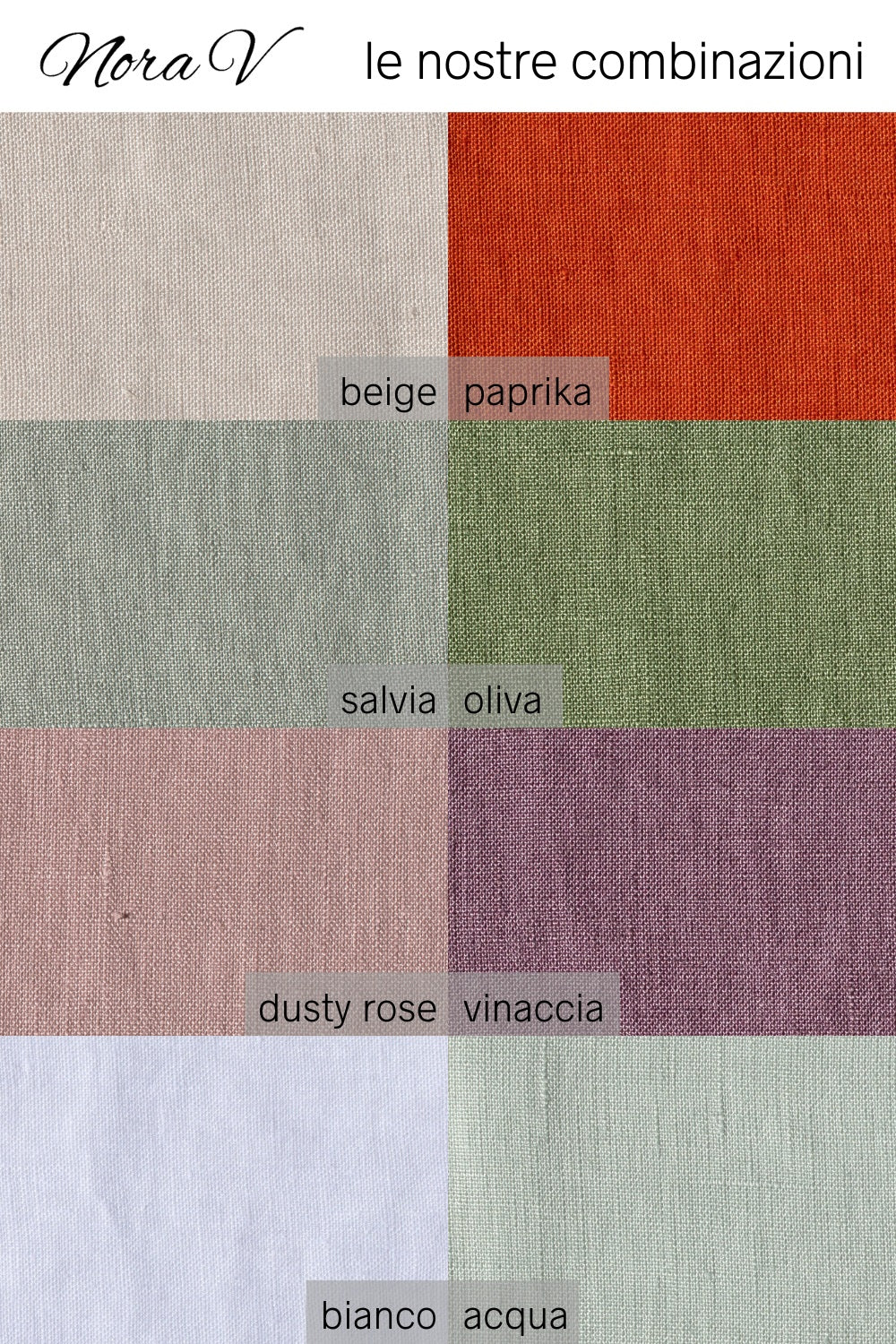 VESTA - Tovaglia in puro lino lavato bicolore